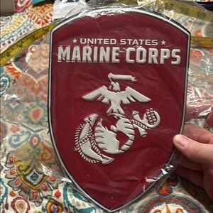 NIB metal United States Marine Corps Red Emblem